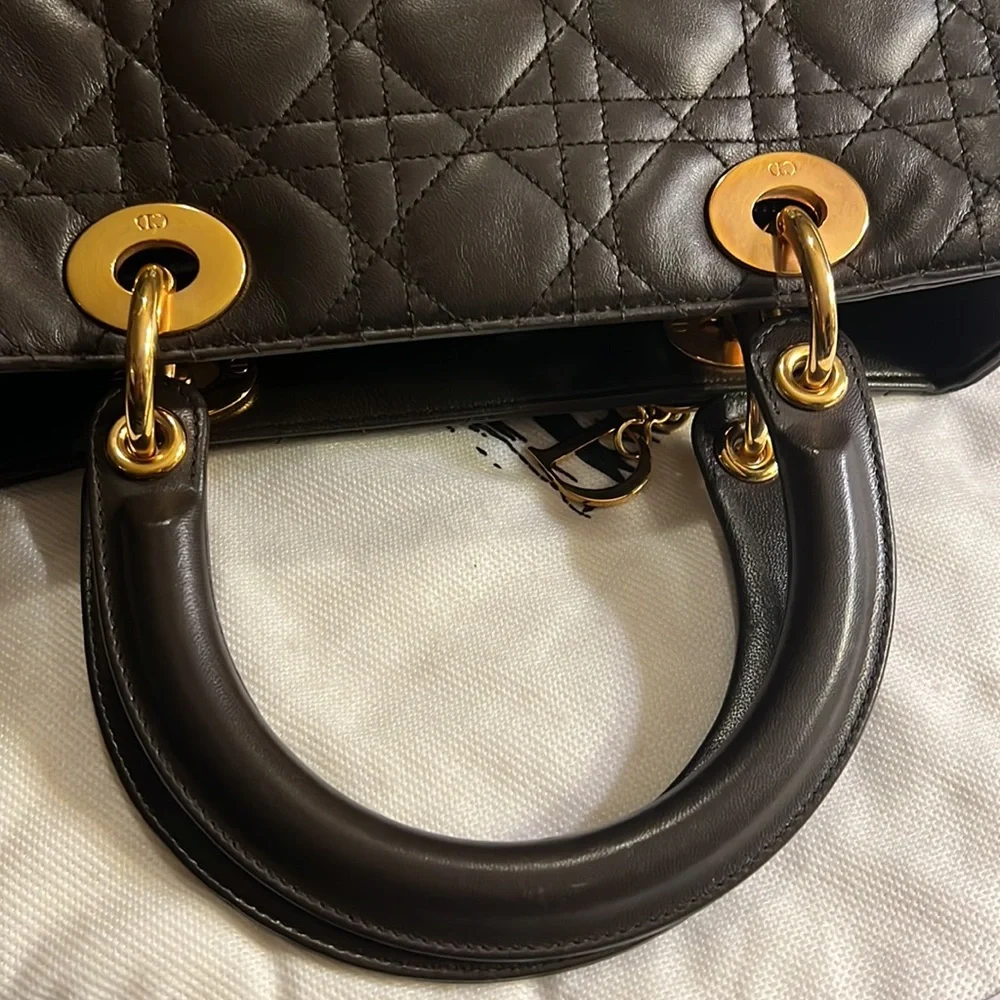 SOLD❤️❤️❤️Lady Dior Bag Cannage Quilt lamb skin - Picture 13 of 14